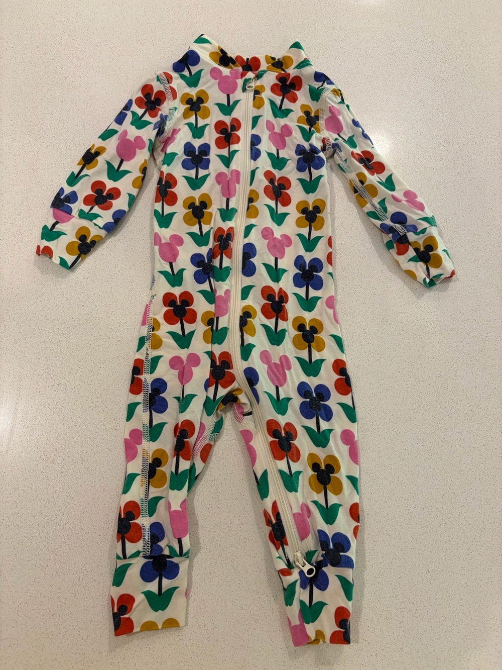 NWOT - Hanna Anderson Disney Floral Zipper One-Piece Romper